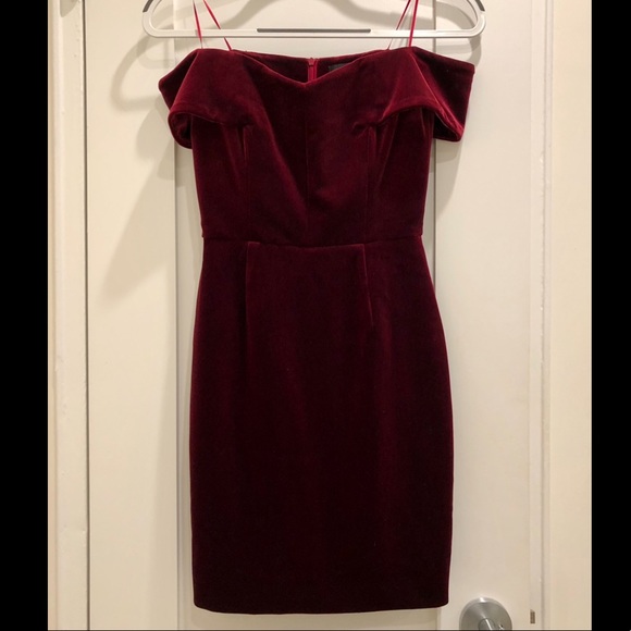 NICHOLAS Off Shoulder Velvet Mini Dress • NWT - Picture 2 of 6